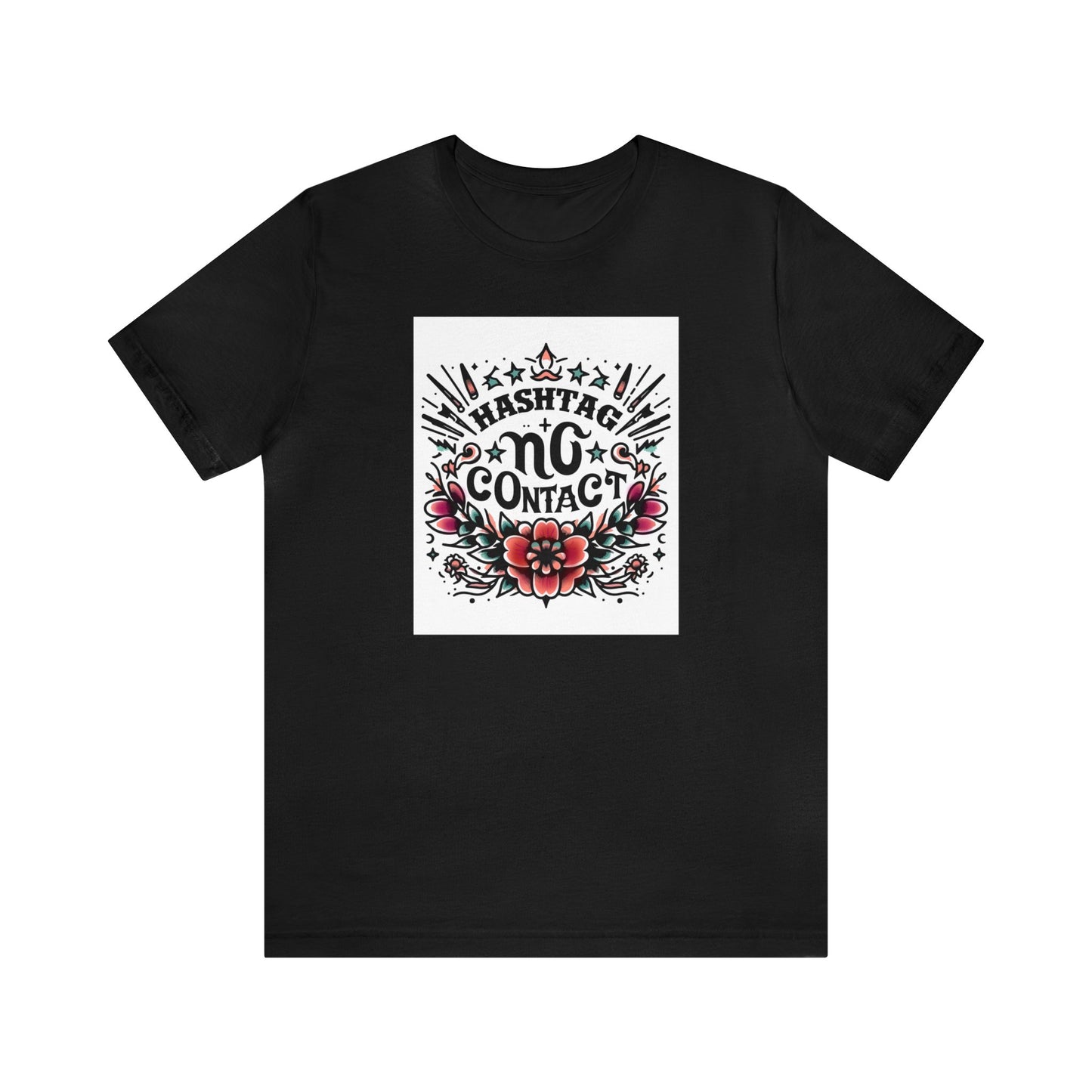 Hashtag No Contact Floral NISC Jersey Short Sleeve Tee